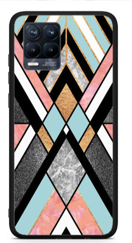 Realme 8 Marble Mix Black Glossy Θήκη