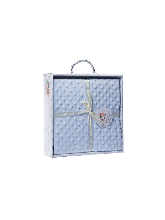 Gamberritos Kids Blanket Nursery Swaddling Blankets Light Blue 110x140cm