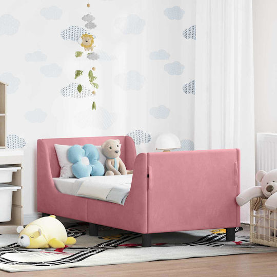 Kids Bed Single Pink for Mattress 70x140cm