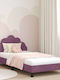 Kids Bed Single with Storage Space Purple for Mattress 90x200cm