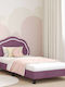 Kids Bed Single Purple for Mattress 80x200cm