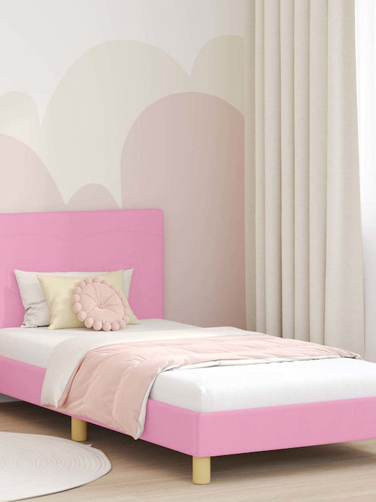 Kinderbett Einzeln Rosa für Matratze 90x190cm