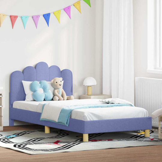 Kinderbett Einzeln Blau für Matratze 80x200cm