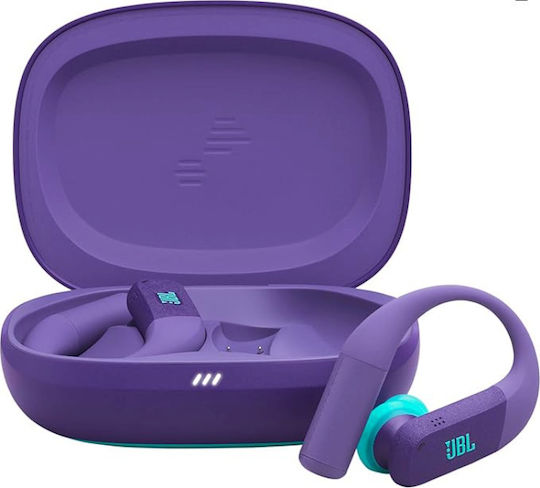 JBL Endurance Peak 4 In-ear Bluetooth Handsfree Ακουστικά με Αντοχή στον Ιδρώτα και Θήκη Φόρτισης Μωβ