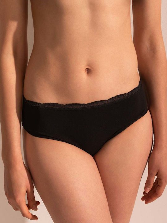 Femeie Slip cu Dantelă Negru