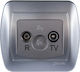 Kontakt-simon Aerial Socket Simon Chord R-tv End Aluminum Aak/26