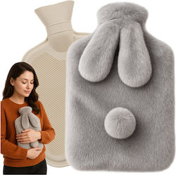 Termofor în culoarea Gri pentru sticle de apă caldă și pachete de gheață Mâini 33x21cm 1800ml