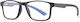 Ochelari De Protecție Împotriva Luminii Albastre Unisex Pentru Femei Skyddar Innovation Rama Metalică F2388 Design Modern Set Autocolant Negru Gri