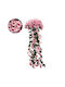 Globostar 78052 Dekoratives Künstliches Hängendes Pflanze in Rosa Floks M30 x H80 x P30cm