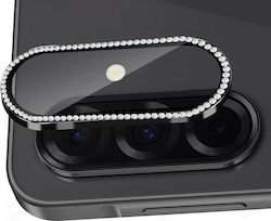 Strass Frame Protecție Cameră Tempered Glass Silver pentru Samsung Galaxy A26, A36, A56