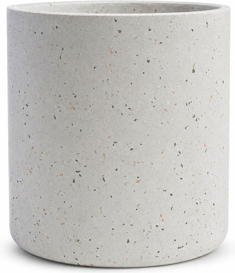Supergreens Саксия Керамика White Terrazzo 26x26x25см.