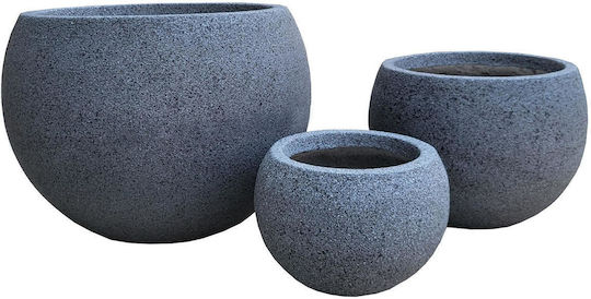 Supergreens Pot Ceramic Grey Stone 50x50x38cm.