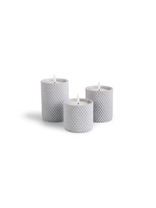 Lifa-Living Διακοσμητικό Φωτιστικό LED Θερμό Λευκό Κερί 3τμχ 8.5x8.5εκ.