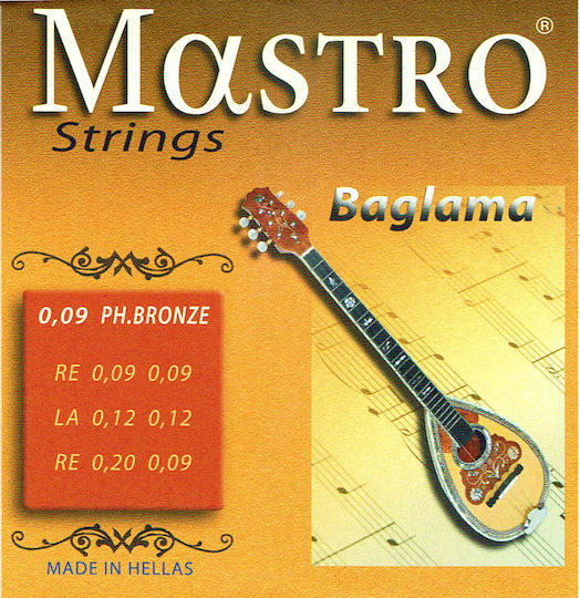 Mastro Σετ Bronze Χορδών 9 - 20" για Μπαγλαμάς