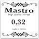Mastro Corzi Pentru Lăută Monofilament Placat Cu Argint 32" Sfârșit Buclă
