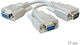 Serienkabel Delock D-sub9 > 2x D-sub9 M F Bu 0,17m