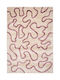 Beliani Rug Rectangular Beige, Pink