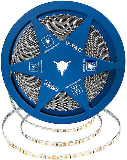 V-TAC LED Strip 24V Warm White Light 10m Type SMD2835