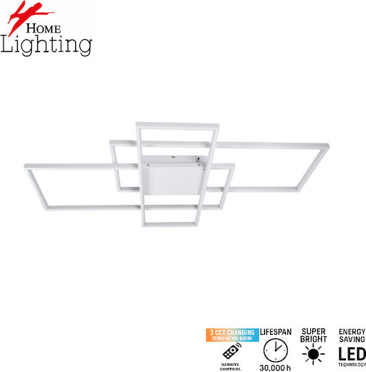Home Lighting Πλαφονιέρα Οροφής 86εκ. Λευκή με Ενσωματωμένο LED