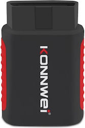 Car Scan Diagnostic Tool Konnwei Kdiag Obd2 Bluetooth 5.0 9 18 V Compatible Android Ios Black