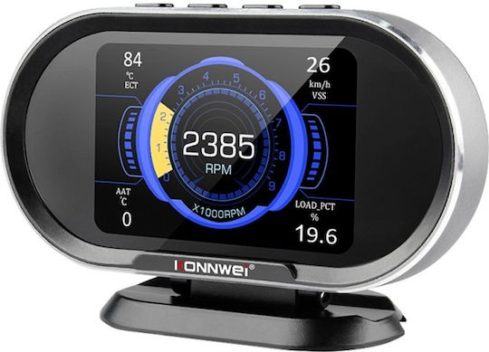 Konnwei Kw206 Display Obd2 3.2" Lcd Hud Screen 0-100 Test 92 Displayed Data Error Display Clear Automatic Brightness Auto Sleep
