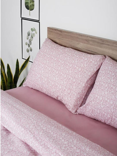 Sunshine Pillowcase Set with Envelope Cover Pink 50x70cm.