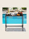 Outdoor Bar Free Standing Metal Table Bronze 100x37.5xcm