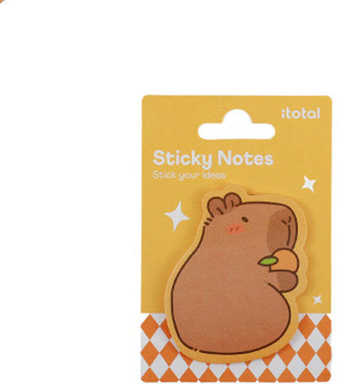 Самозалепващи Листчета Sticky Notes Capybara Оранжеви 20 Листчета/5.4x7.3см Itotal