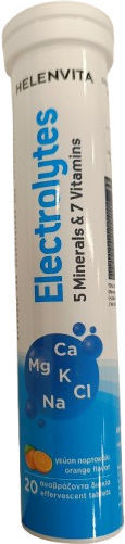 Helenvita Electrolytes cu 5 minerale și 7 vitamine Portocaliu 20 file de ef