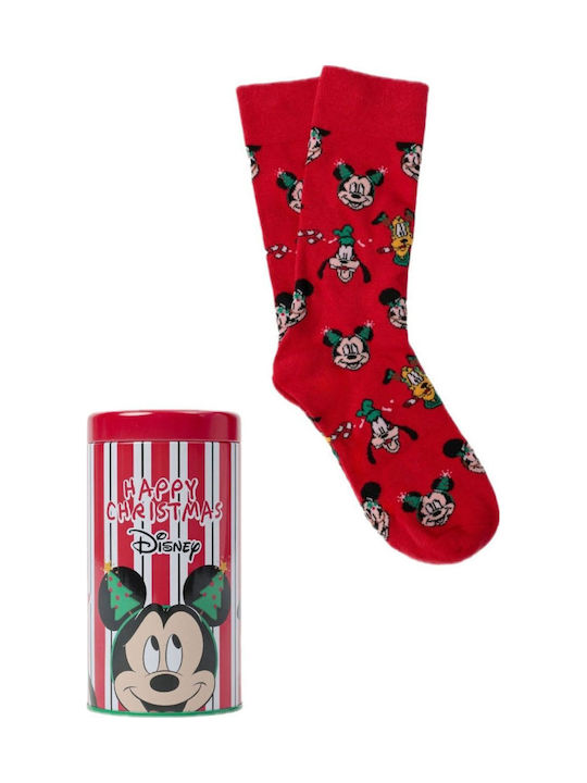 Disney Happy Christmas Χριστουγεννιάτικες Κάλτσες Κόκκινο Disney Happy Christmas Χριστουγεννιάτικες Κάλτσες Κόκκινο