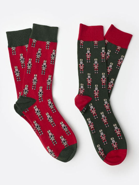 Admas Ανδρικές Χριστουγεννιάτικες Κάλτσες Multicolor 2Pack Admas Ανδρικές Χριστουγεννιάτικες Κάλτσες Multicolor 2Pack