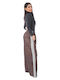 Wide Pantaloons Animal Print Stripes