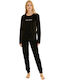 Mihra Winter Women's Pyjama Set Anthracite