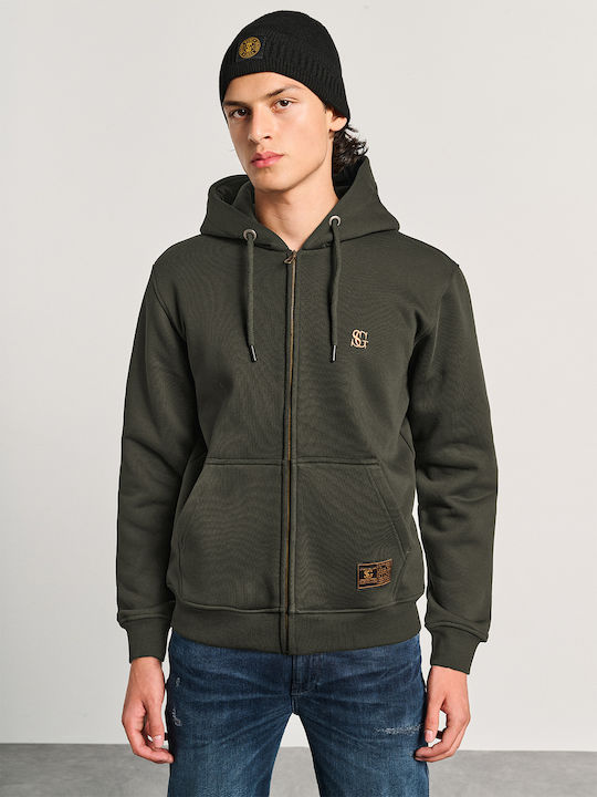 Staff Sweatshirt with Hood Olive