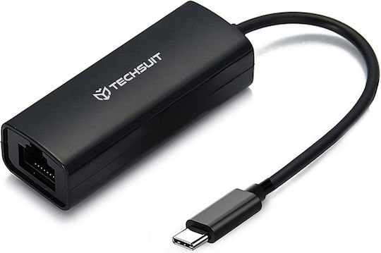 Adaptor Retea Type-C La Lan 100mbps – Usb-C Masculin La Rj45 Skyddar Innovation Conexiune Stabilă Netlink Ac20 Set Sticker Negru