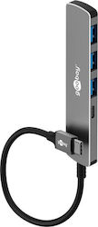 Goobay Hub 4 Porturi USB 3.2 cu Conectare USB-C...