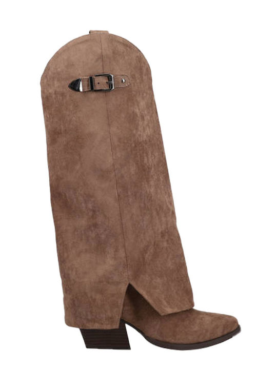 Migato Suede Medium Heel Women's Boots with Zip...