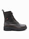 Leder Stiefeletten Damen Braun