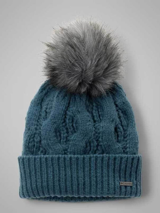 Beanie Unisex Σκούφος με Πλεξούδες σε Μπλε χρώμα