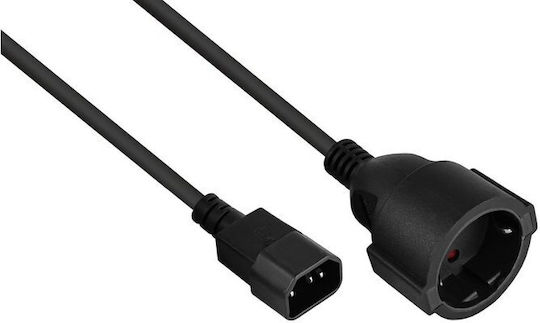 Kabelmeister IEC C14 - Schuko Kabel 0.5m Schwarz (SK1402-S005)