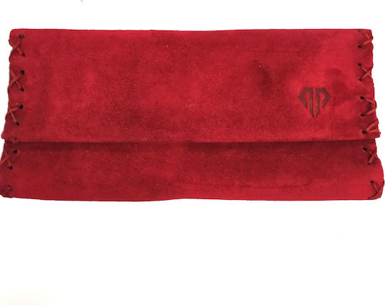 Amalfi Leather Tobacco Pouch With Snap Closure suede leather