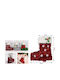 Christmas Decorative Socks with Santa Claus L13xW12xH8cm (Μiscellaneous Colors)