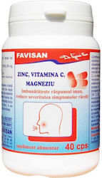 Zinc Vitamin C Magnesium 40 Capsules Favisan