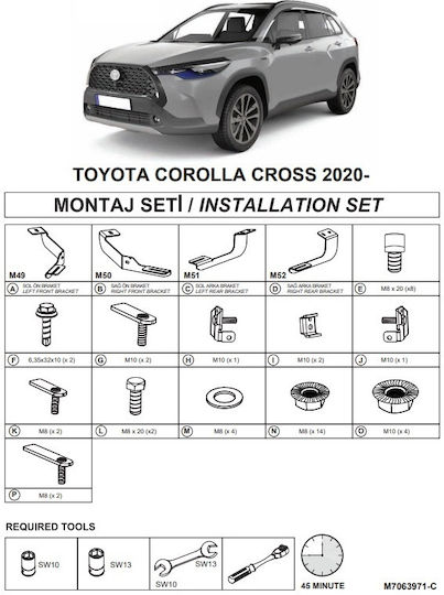 Side Step Bases Dma Toyota Corolla Cross 2020 Suv Xg10 Toyota Omtec Automotiv