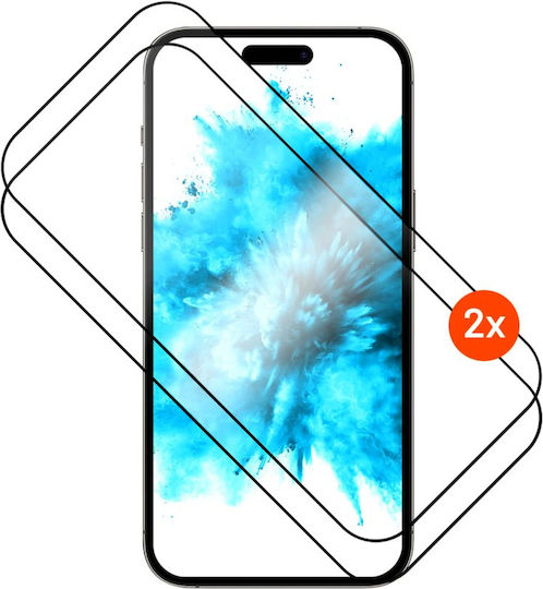 Fixed Пълно Покритие 2.5d Закалено Стъкло Апликатор Apple iPhone 17 Air 2 Бройки Черен