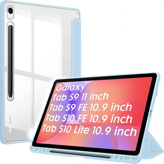 Husă Trifold Magnetică Samsung Galaxy Tab S10 Lite S10 FE 10.9" 2025 Smart Cover Suport Stilou Albastru Gheață
