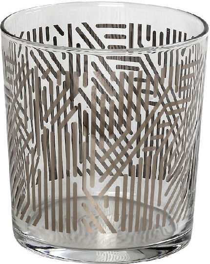 Espiel Labyrinth Set of Glasses Water made of Metal in Silver Color 380ml 5pcs