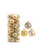 Hanging Ball Ornament Ornament Gold 8cm Set 24pcs