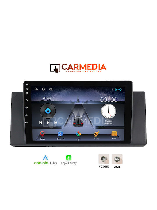 Carmedia Car Audio System for BMW Series 5 (E39) / X5 (E53) 1997-2005 (Bluetooth/USB/WiFi/GPS/Apple-Carplay/Android-Auto) with Touch Screen 9"