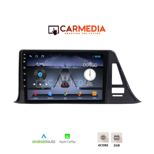 Carmedia Ηχοσύστημα Αυτοκινήτου για Toyota C-HR 2017 (Bluetooth/USB/WiFi/GPS/Apple-Carplay/Android-Auto) με Οθόνη Αφής 9"